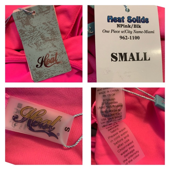 New! Hot Pink Neon Miami One-Piece Swimsuit - Picture 8 of 8